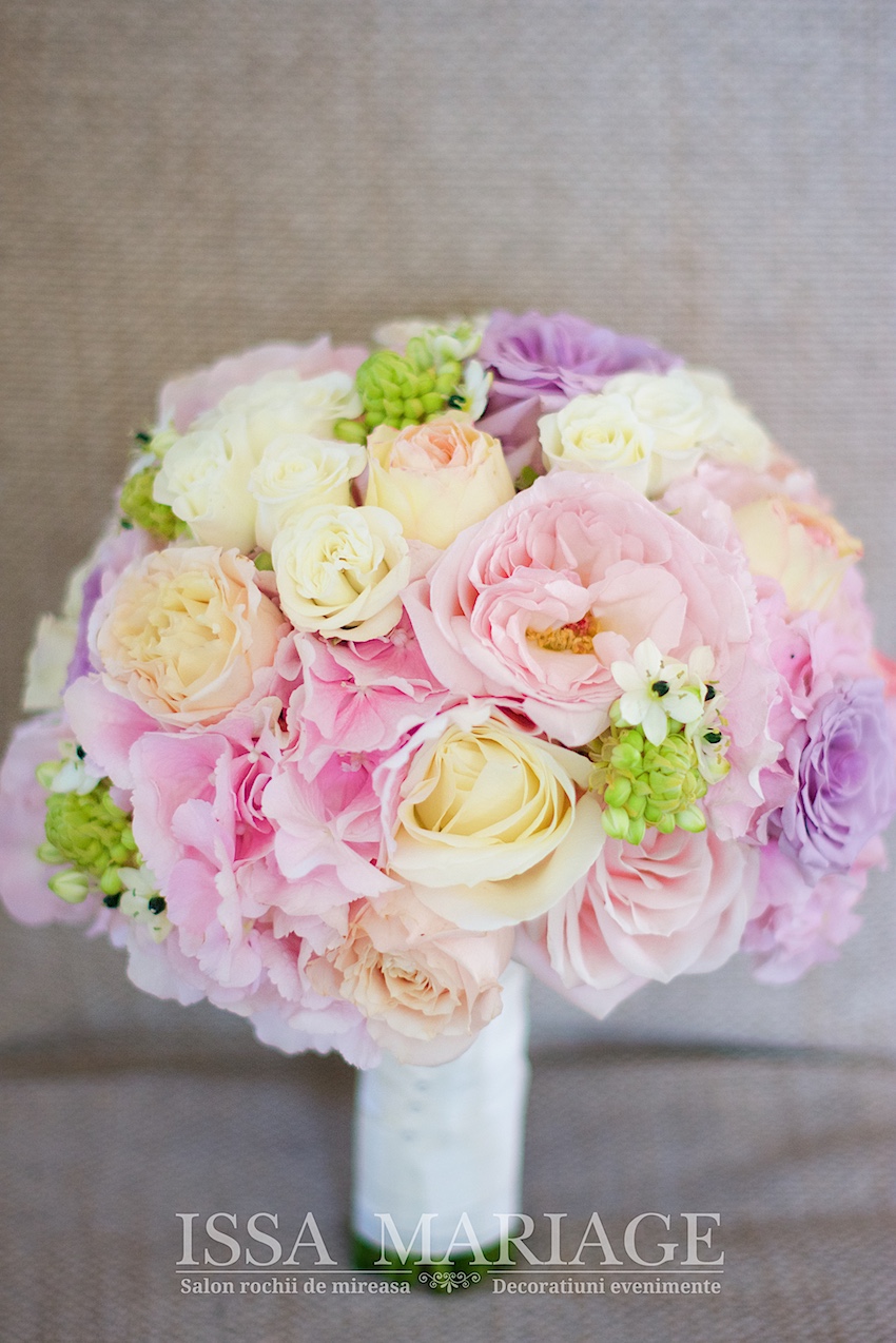 buchet de mireasa roz pal
