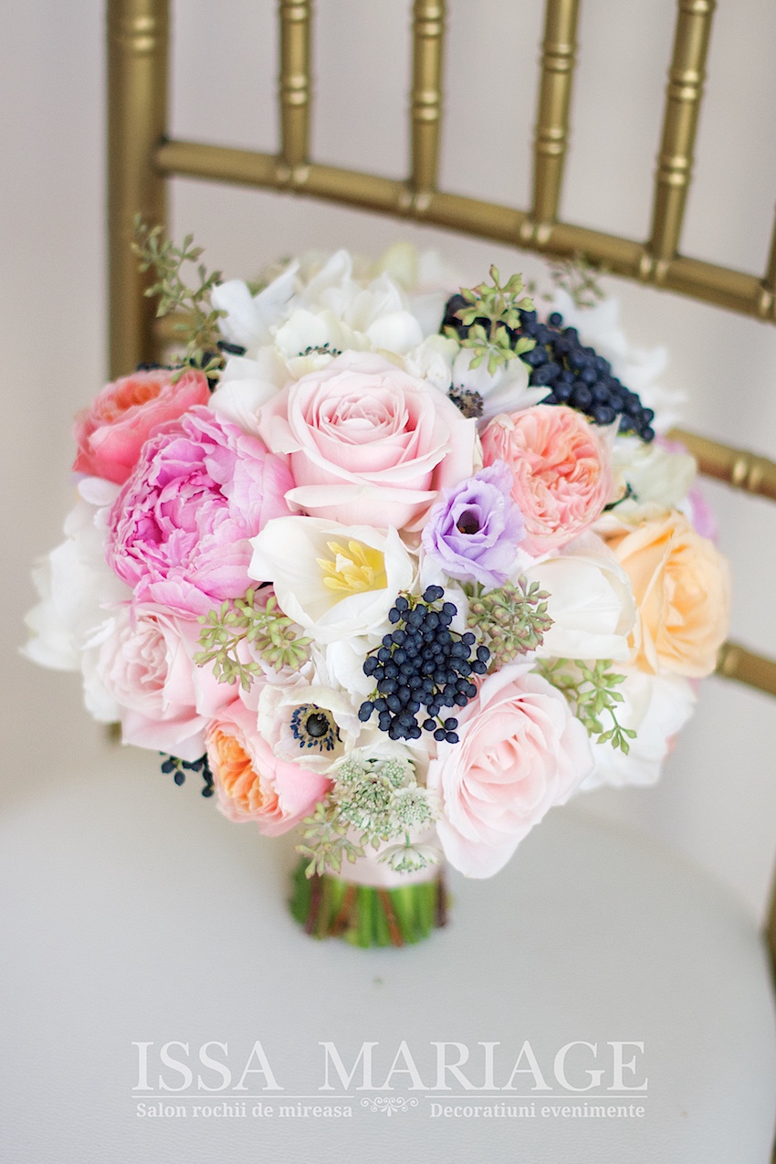 buchet nasa bujori roz pal issaevents