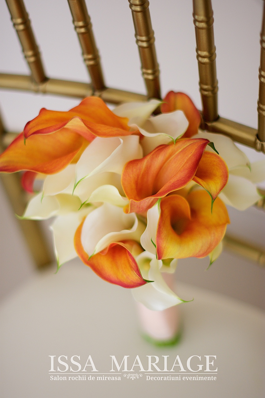 buchet nunta portocaliu
