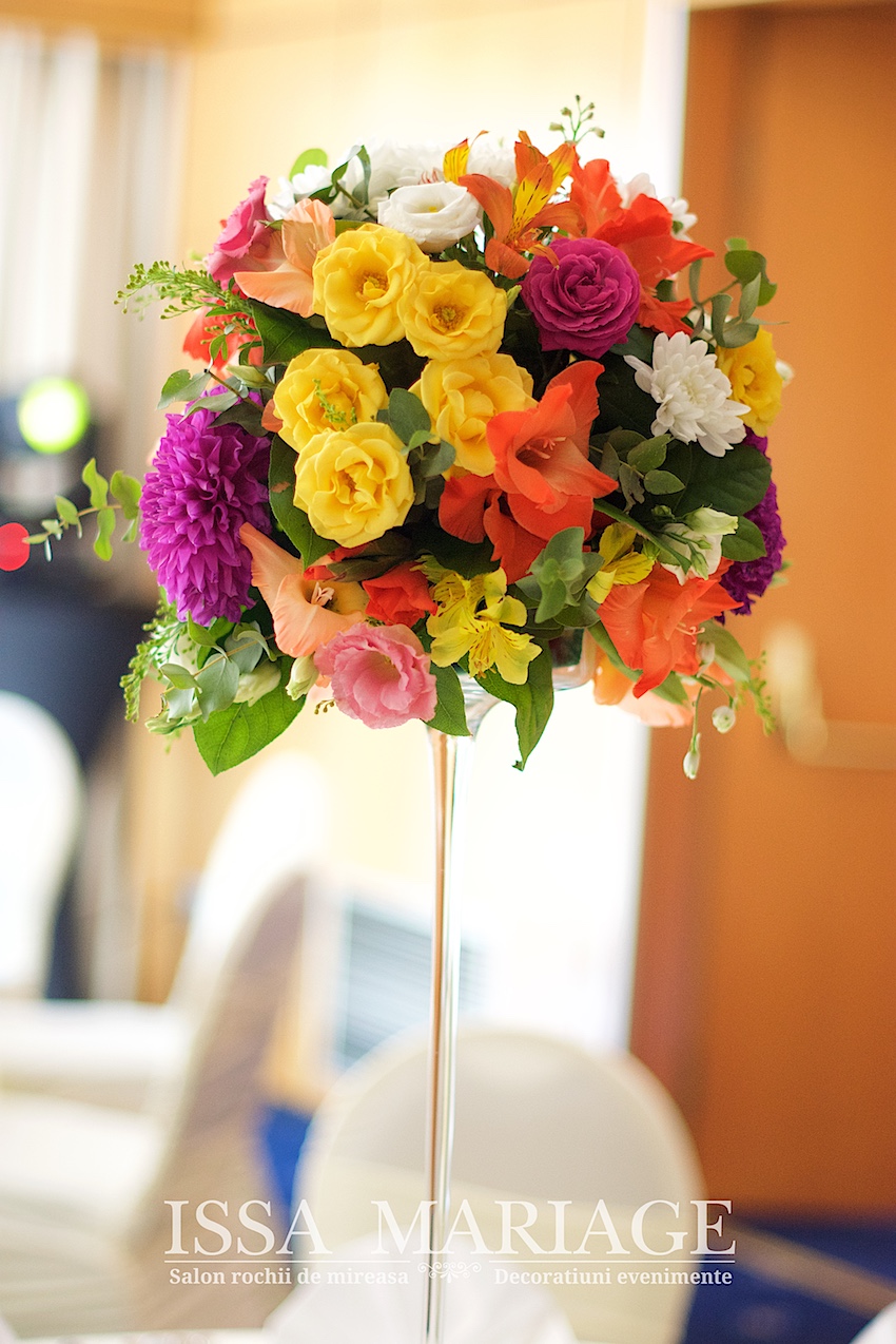 decor nunta colorat