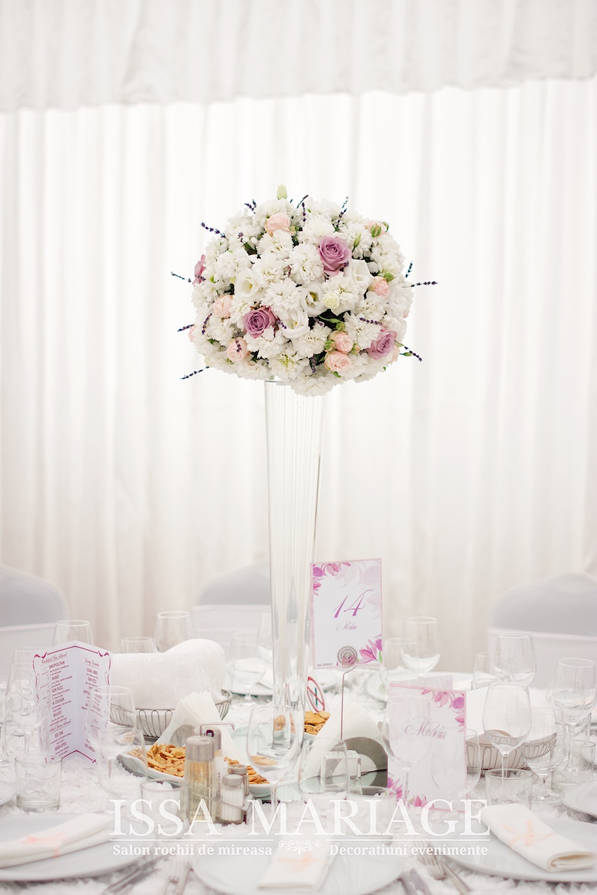 superb buchet sala nunta pe vaze