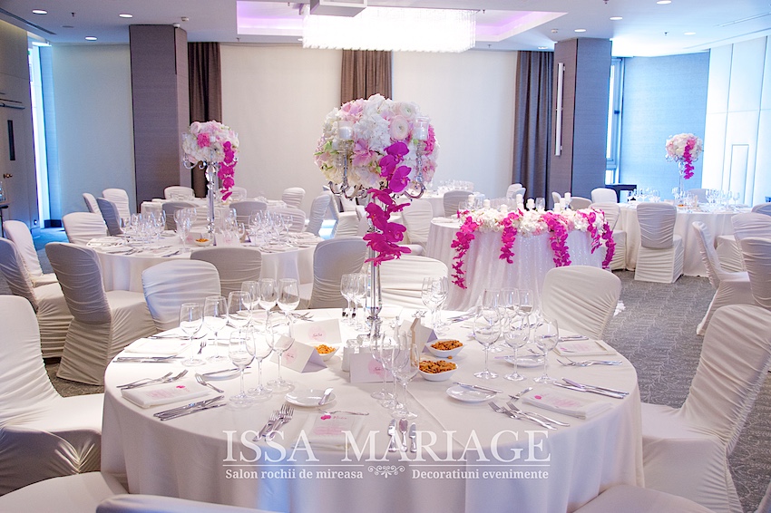 decor alb nunta intercontinental bucuresti