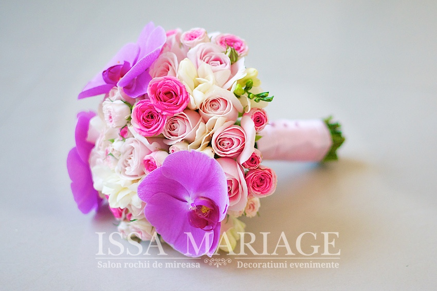buchet mireasa miniroze