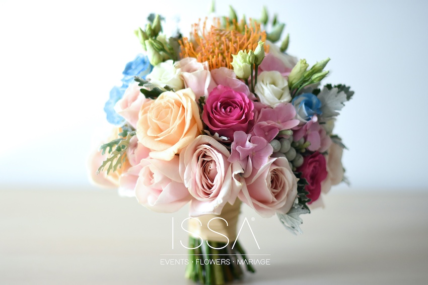 coloristica in buchet de mireasa