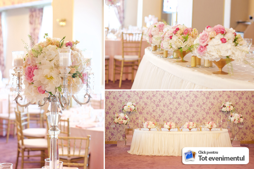 decoratiuni si aranjamente florale nunta realizate de issa mariage la restaurant paradis royal events valcea 2018