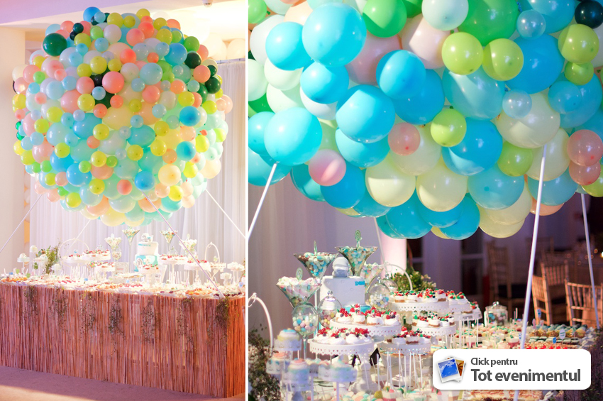 decoratiuni candy bar cu baloane issa